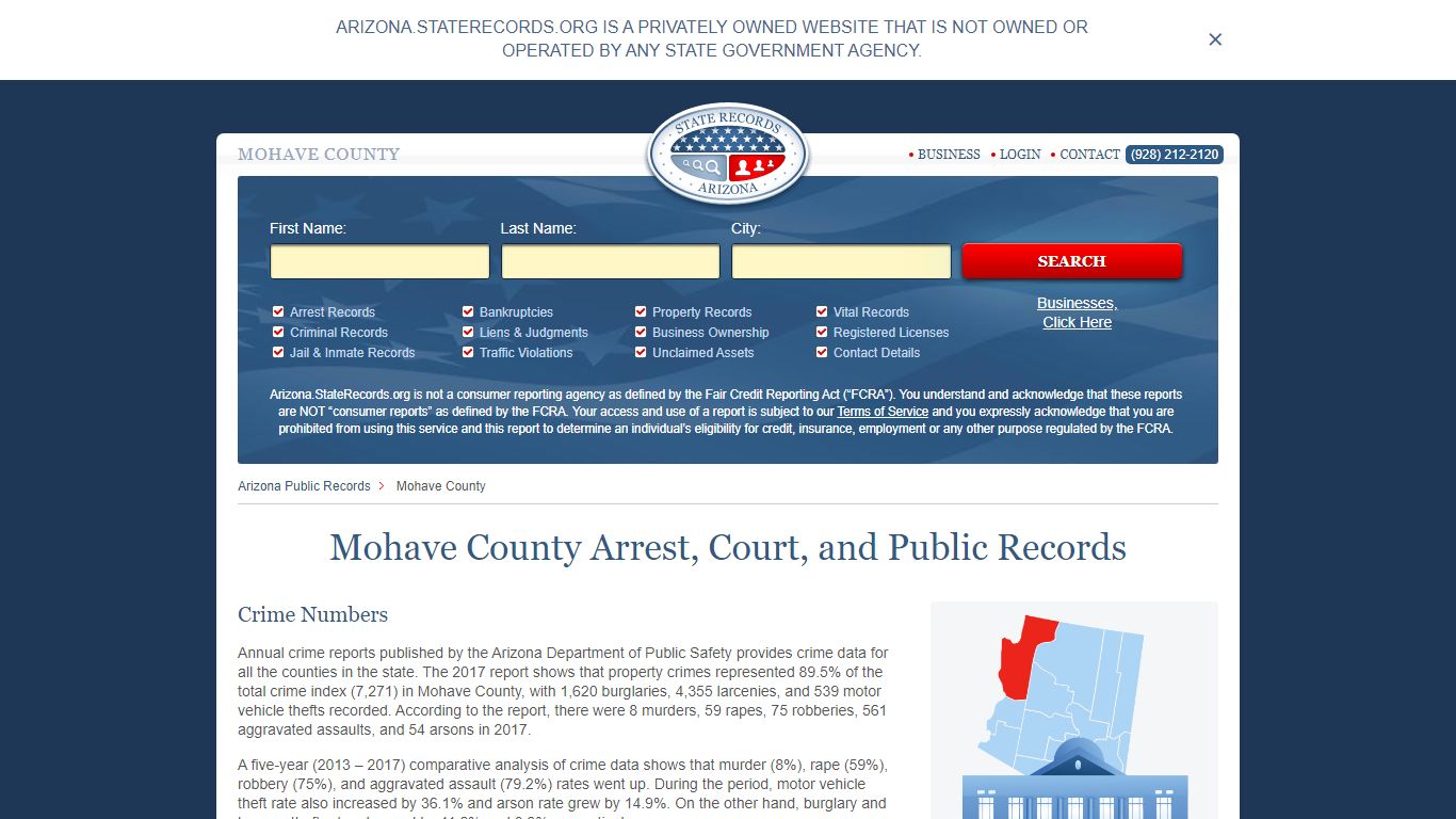 Mohave County Arrest, Court, and Public Records
