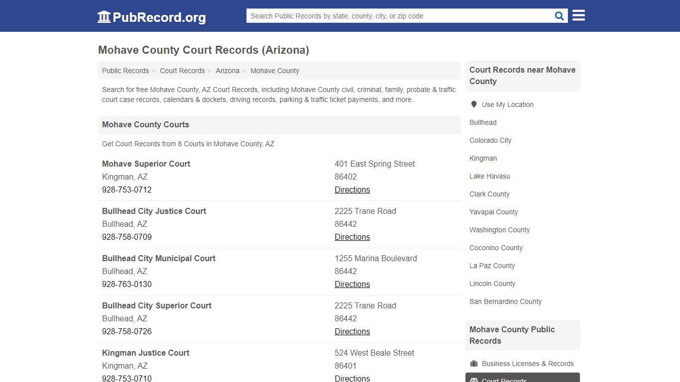 Free Mohave County Court Records (Arizona Court Records) - PubRecord.org